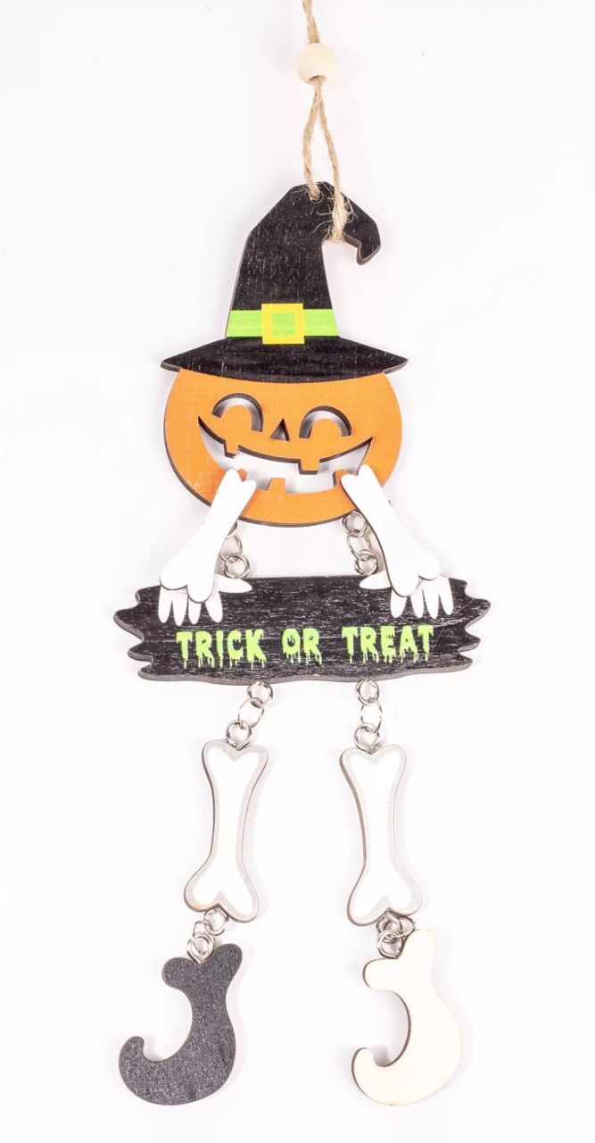 Fa kopogtató Trick or Treat felirattal