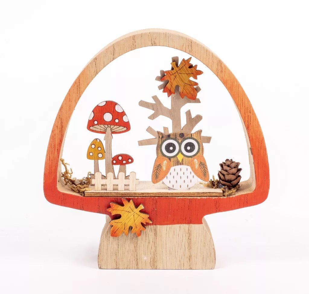 Fa gombában bagoly 4 x 13 cm