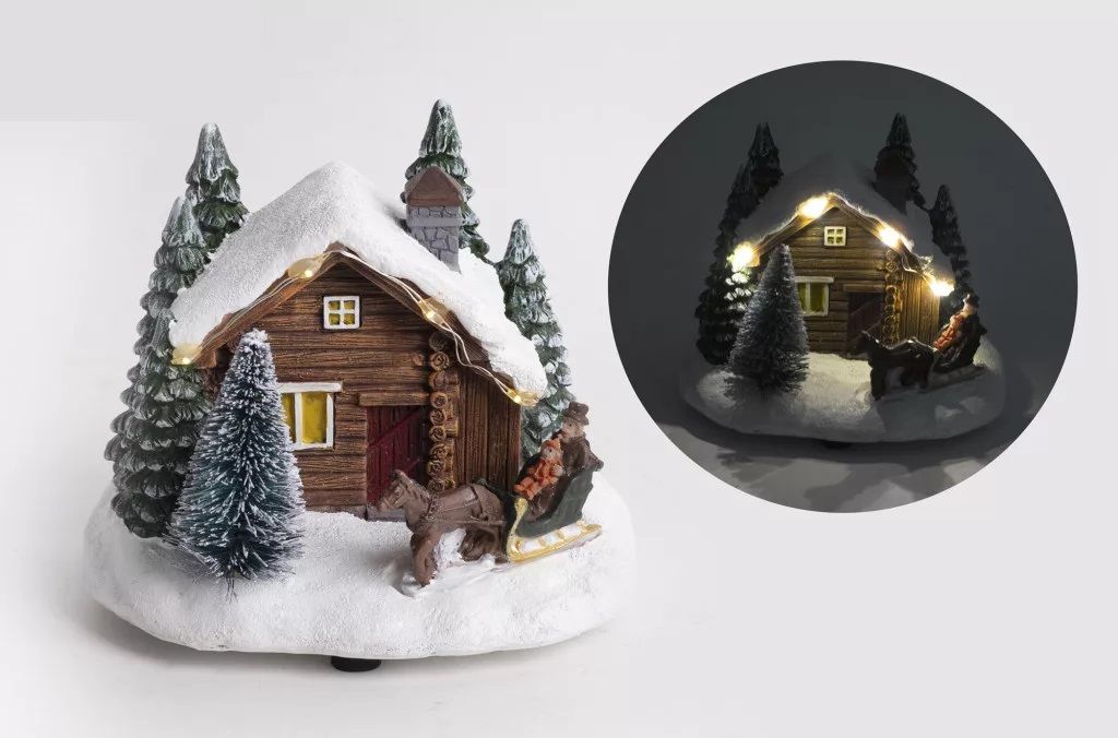 Havas ház szánnal leddel