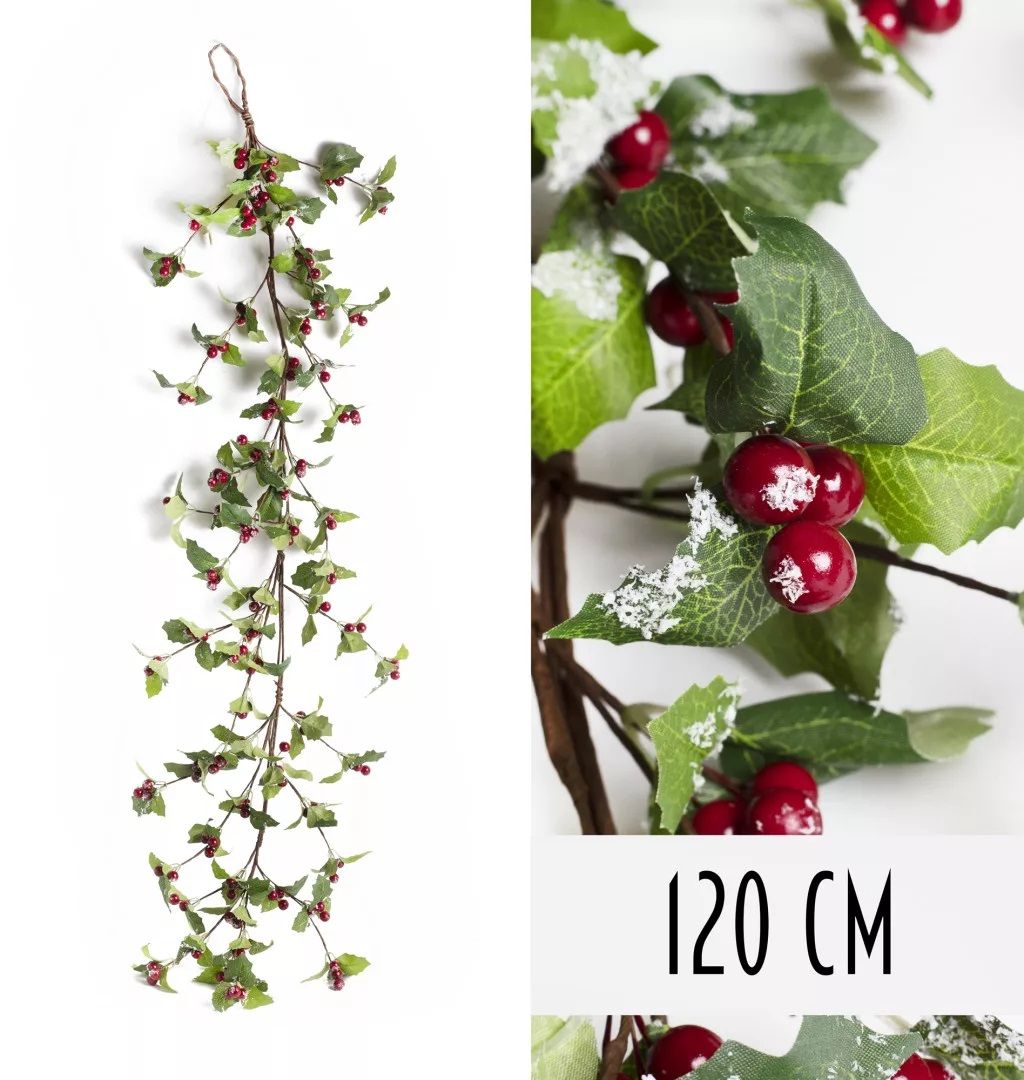 Girland bogyós levéllel 120 cm