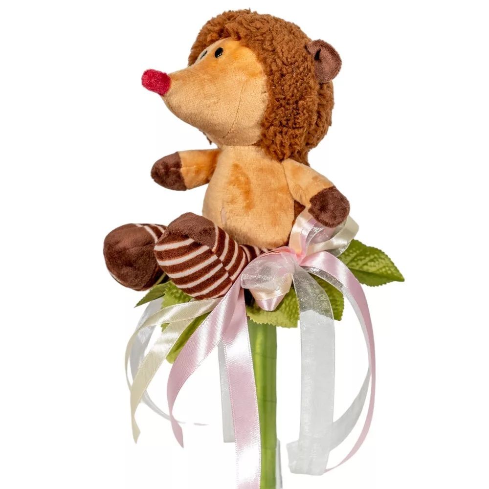 Ballagási csokor plüss sünivel szalaggal 34cm