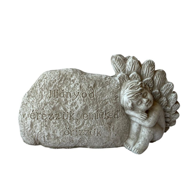 Kő felirat angyallal 23*14*7cm ,,Hiányod..." Kő felirat angyallal 23*14*7cm ,,Hiányod..."