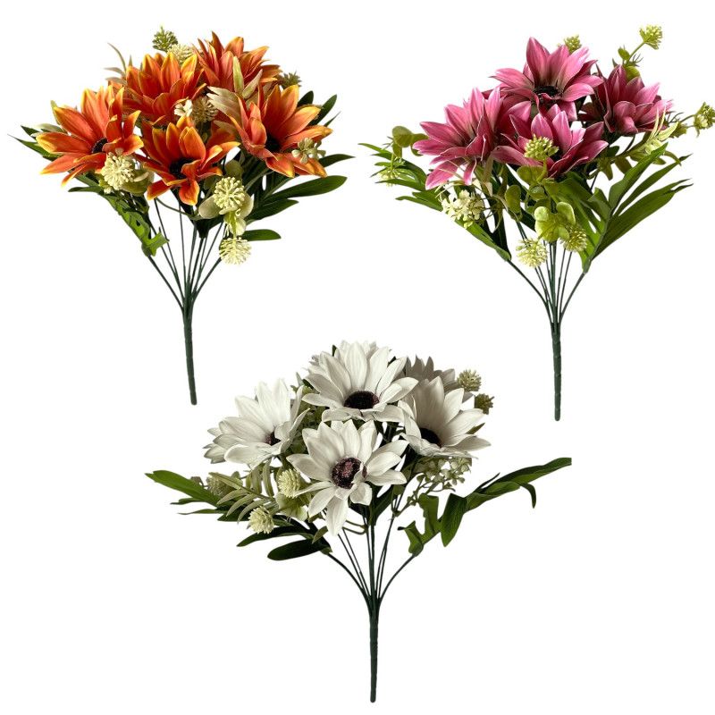 Gumi gerbera csokor x10 42cm - 6 színben