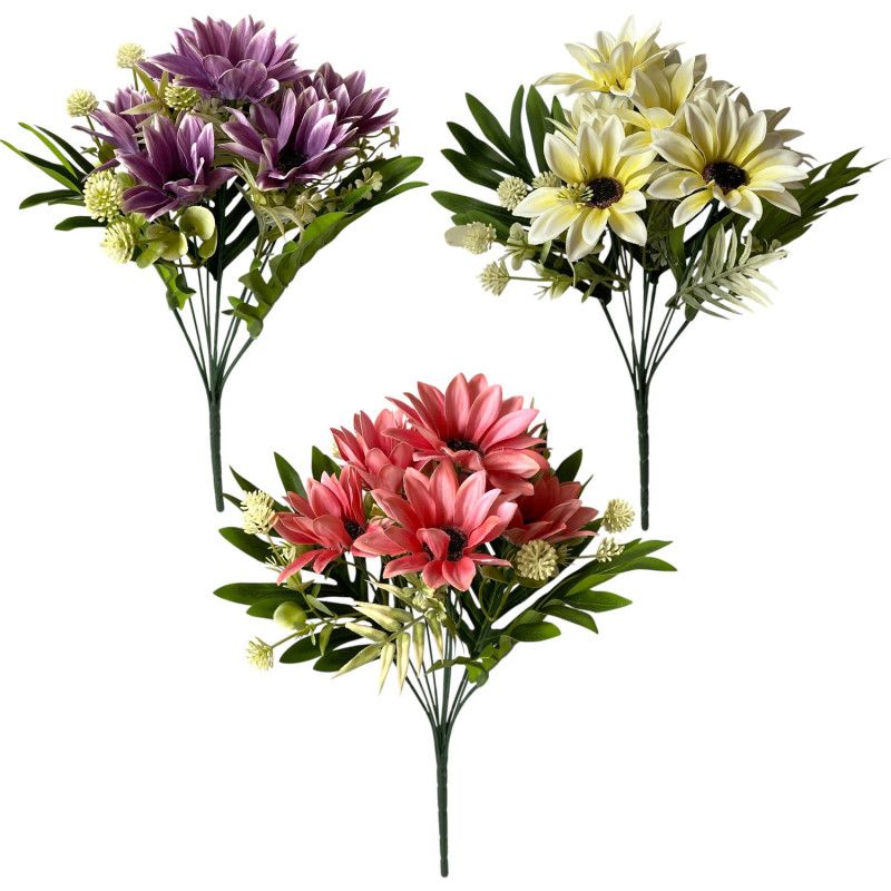 Gumi gerbera csokor x10 42cm - 6 színben