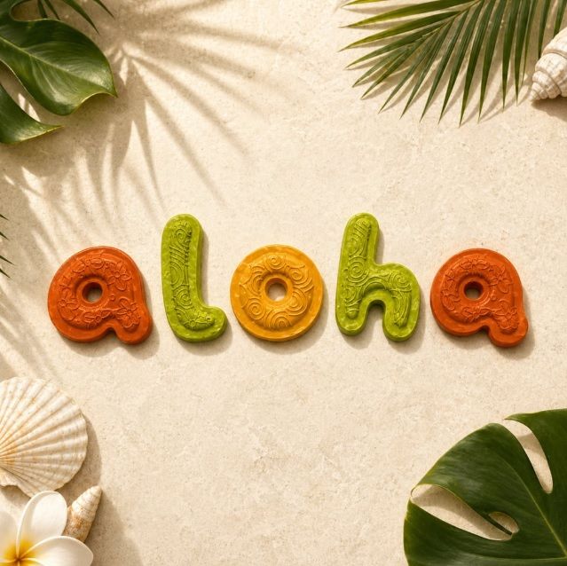 Gipsz ALOHA felirat - 2 színben 