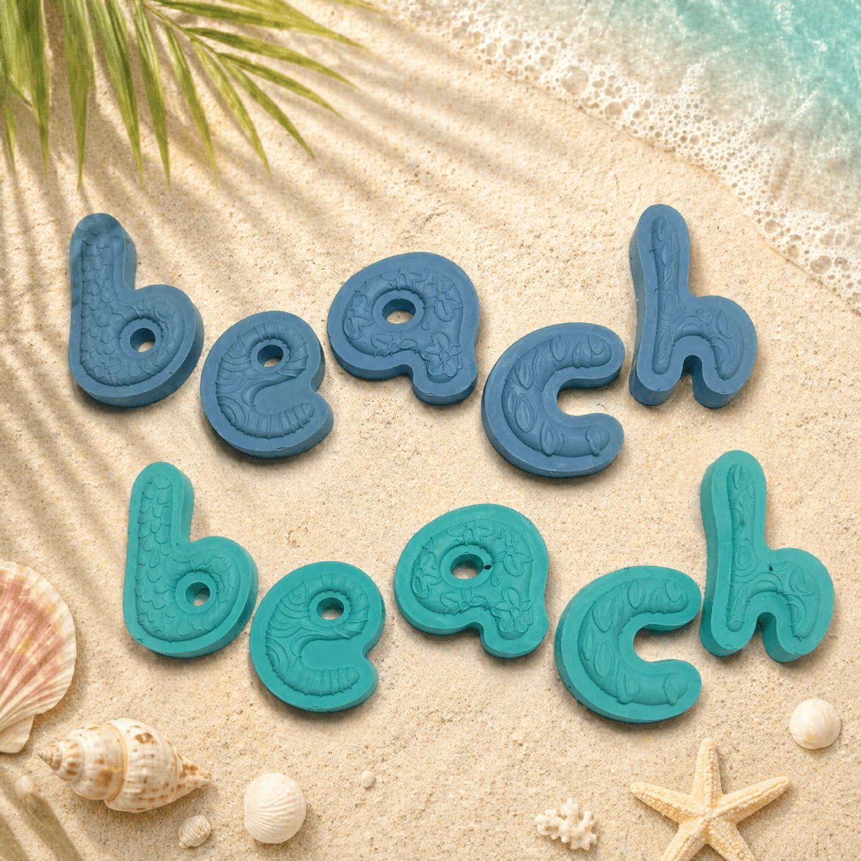 Gipsz BEACH felirat - 2 színben