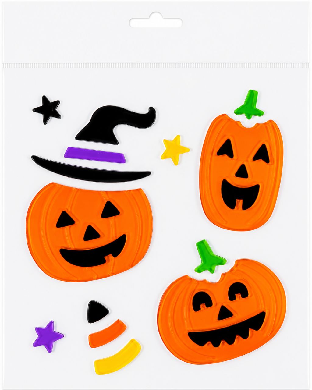 Halloween ablakzselé - Tökfejes ablakdekoráció