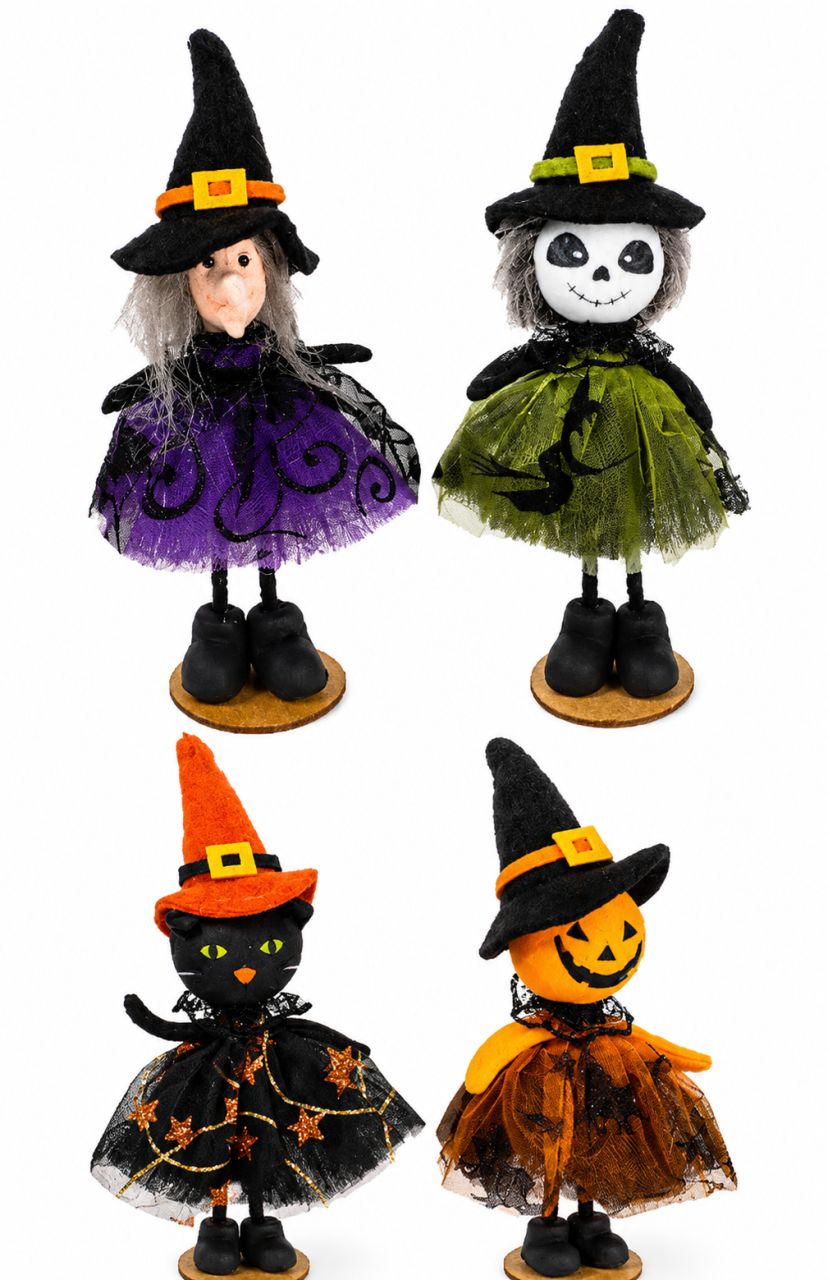 Textil Halloween figurák – 4 féle