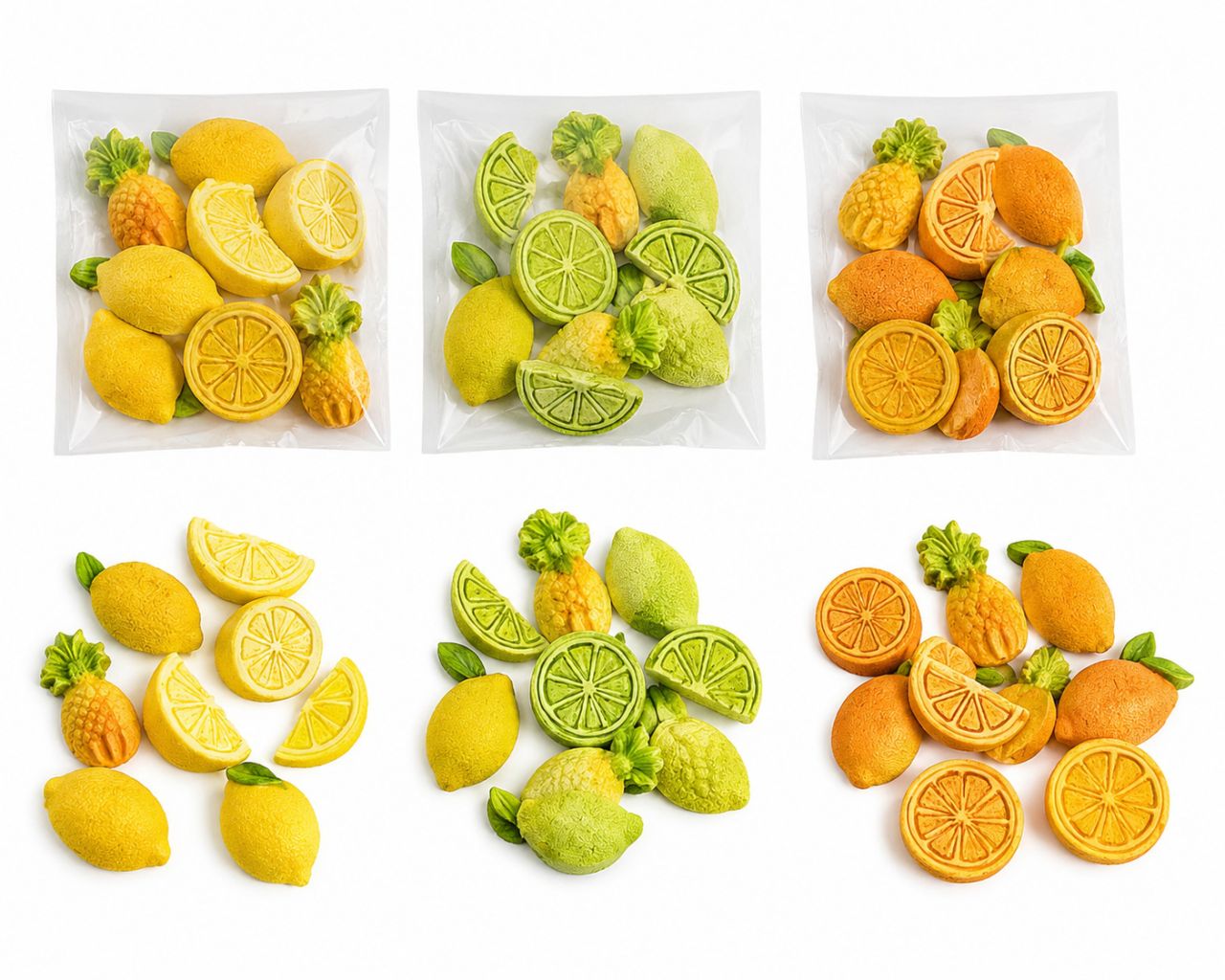Citrus Mix 8 db – Kézzel készült magyar gipsz dekoráció -3 színben Citrus Mix 8 db – Kézzel készült magyar gipsz dekoráció -3 színben