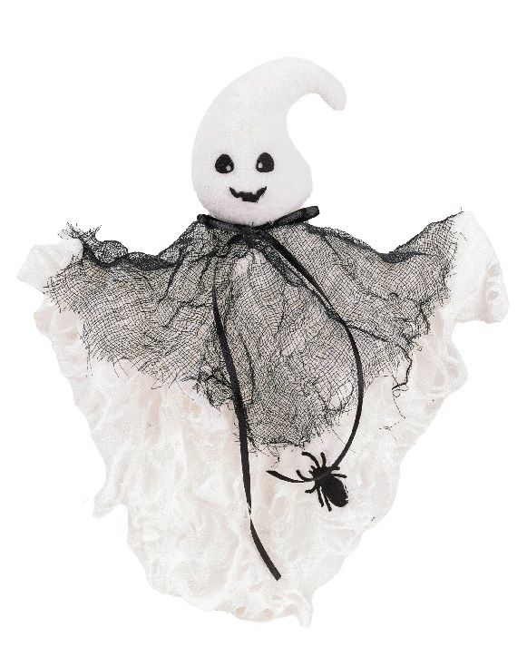 Akasztható Halloween szellem figura pókkal és pókhálóval Akasztható Halloween szellem figura pókkal és pókhálóval