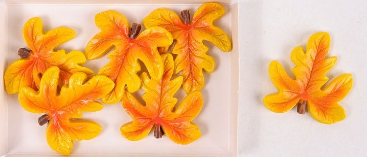 Dekorációs őszi juharlevél – Őszi levél dísz 6 db / csomag - 3 színben Dekorációs őszi juharlevél – Őszi levél dísz 6 db / csomag - 3 színben