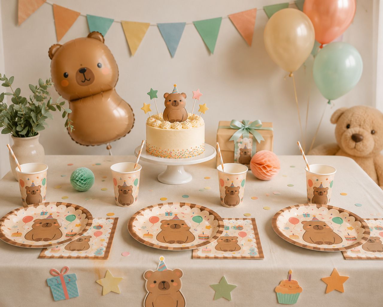 Capybara mintás papírpohár – Születésnapi party pohár – 250 ml – 10 db/csomag Capybara mintás papírpohár – Születésnapi party pohár – 250 ml – 10 db/csomag
