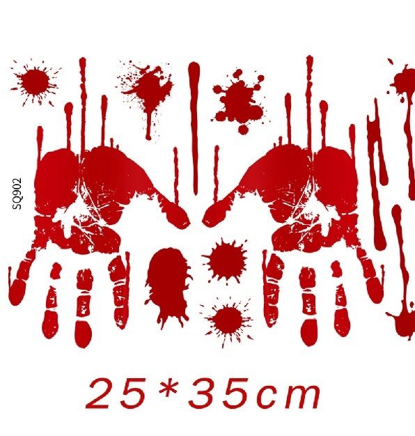 Halloween véres kéznyom matrica 25×35 cm – Vérfoltos fal- és ablakdekoráció Halloween véres kéznyom matrica 25×35 cm – Vérfoltos fal- és ablakdekoráció