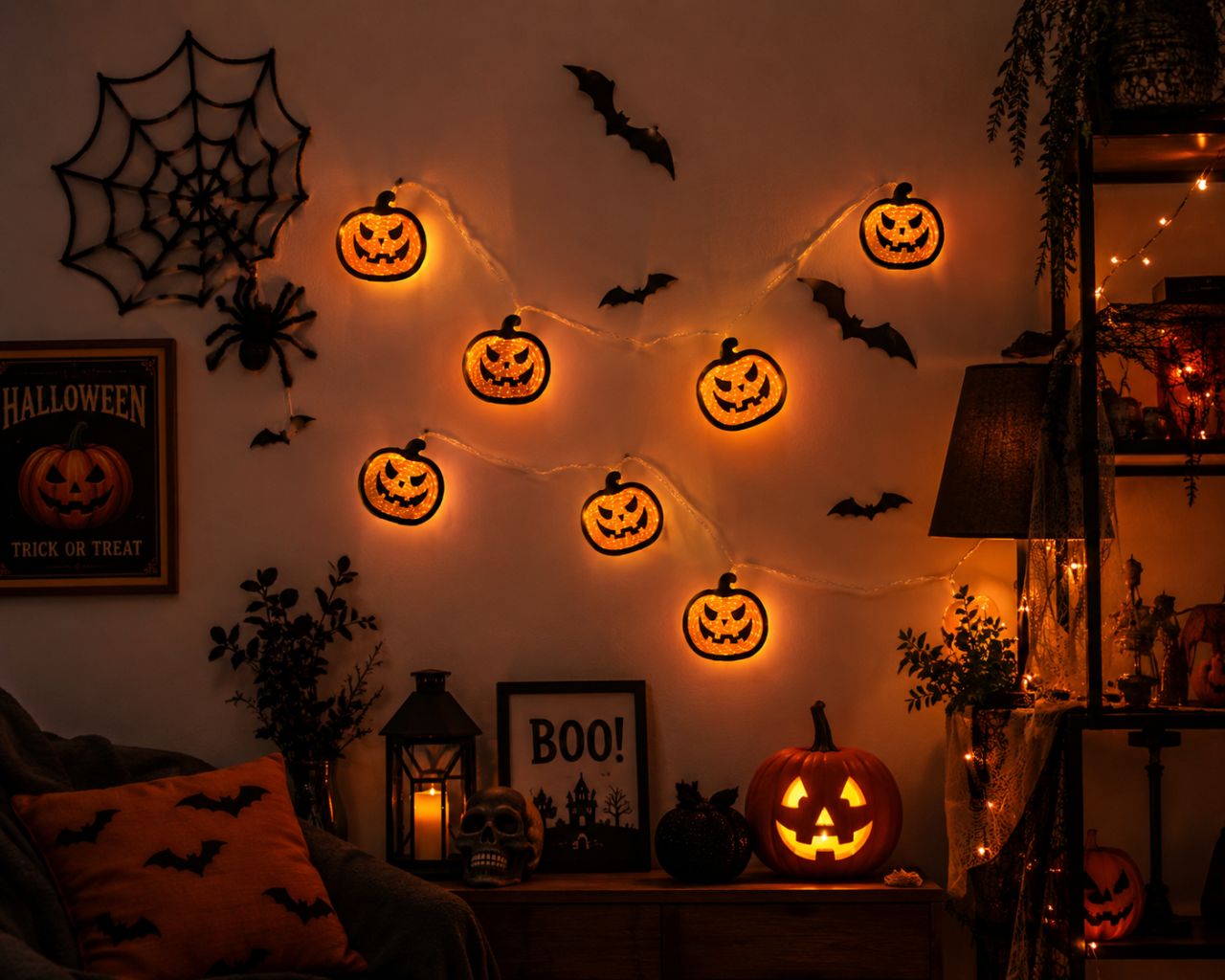 LED tök fényfüzér Halloween dekorációhoz LED tök fényfüzér Halloween dekorációhoz