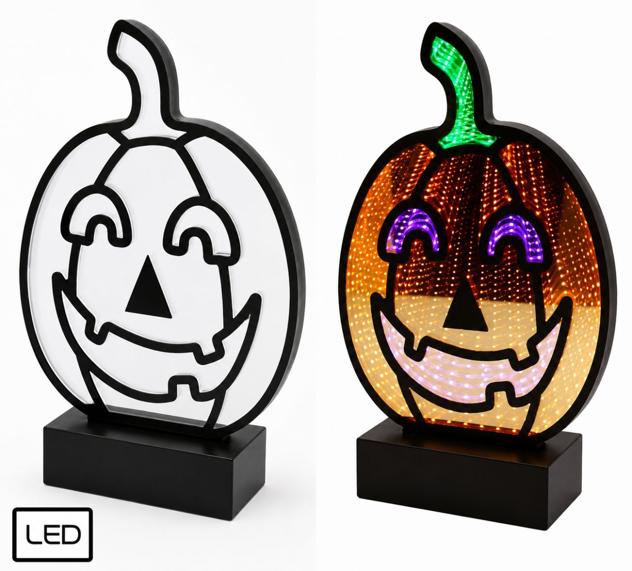 LED Halloween Tök Lámpa Végtelen Tükör Effekttel LED Halloween Tök Lámpa Végtelen Tükör Effekttel