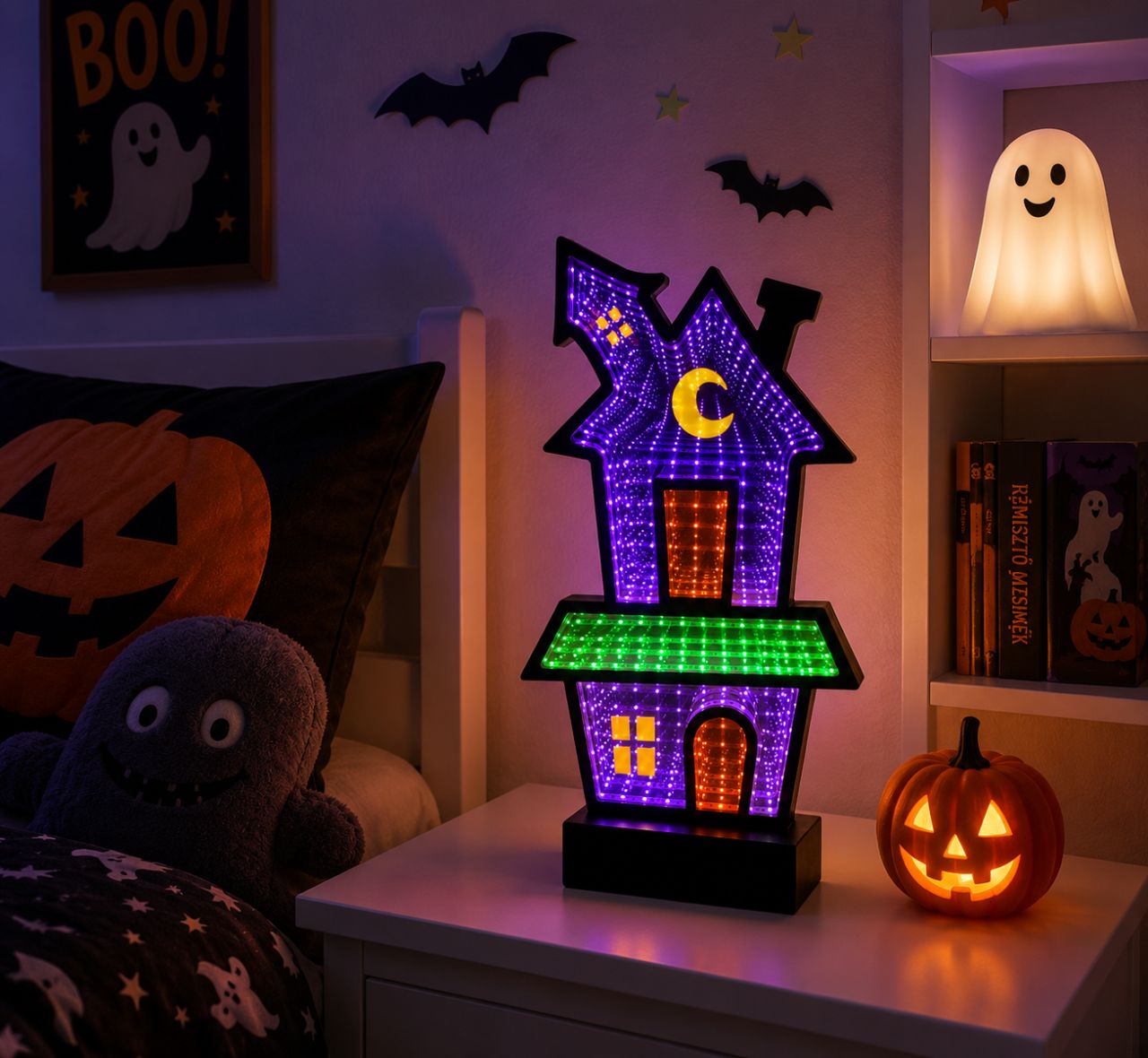 LED Halloween Rémház Lámpa – Infinity Mirror Effekttel 
