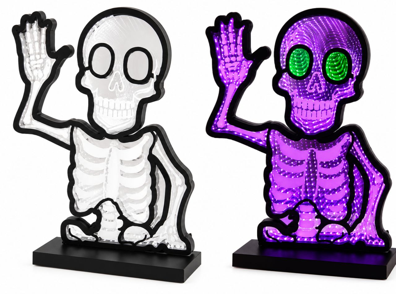 LED Halloween Csontváz Lámpa – Infinity Mirror LED Dekoráció