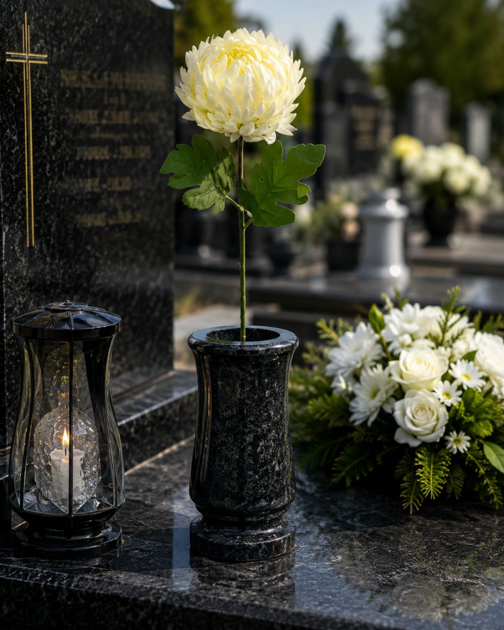 Szálas mű krizantém 74 cm – élethű fehér dekorációs virág Szálas mű krizantém 74 cm – élethű fehér dekorációs virág
