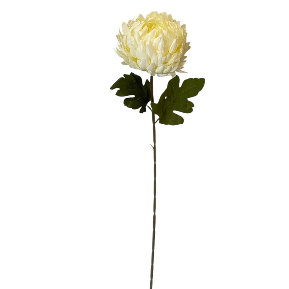 Szálas mű krizantém 74 cm – élethű fehér dekorációs virág Szálas mű krizantém 74 cm – élethű fehér dekorációs virág