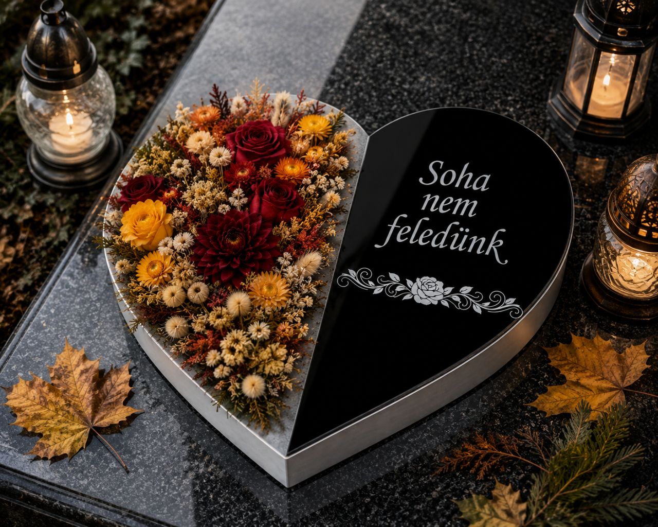 Prémium emlékszív – „Soha nem feledünk” 32 cm Prémium emlékszív – „Soha nem feledünk” 32 cm