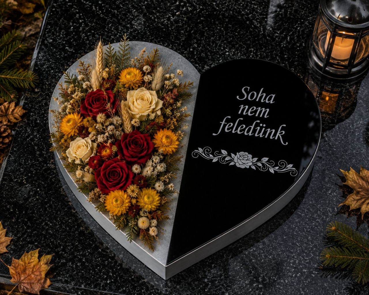 Prémium emlékszív – „Soha nem feledünk” 32 cm Prémium emlékszív – „Soha nem feledünk” 32 cm