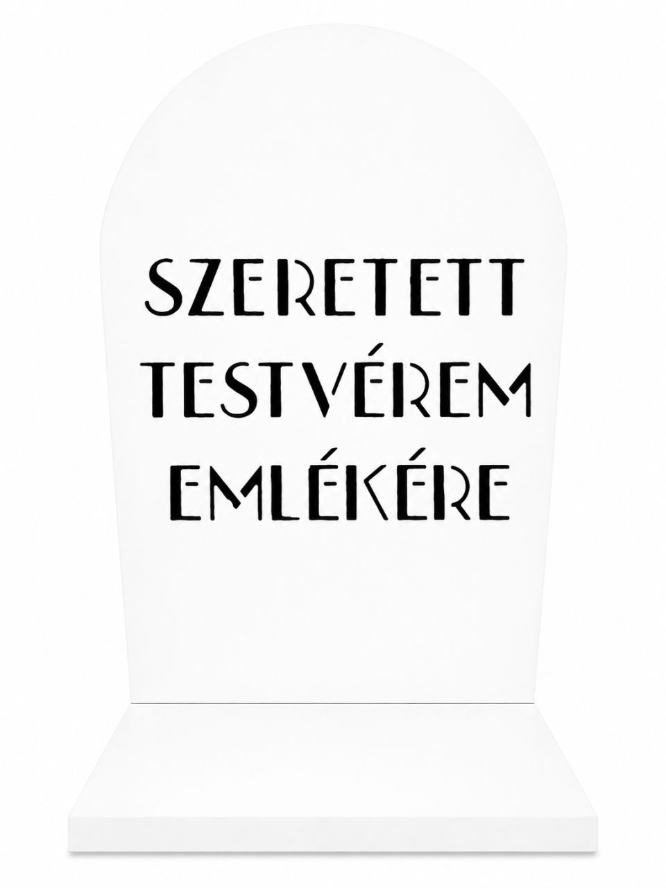 Kegyeleti tábla kerekített – festett fa, többféle felirattal Kegyeleti tábla kerekített – festett fa, többféle felirattal