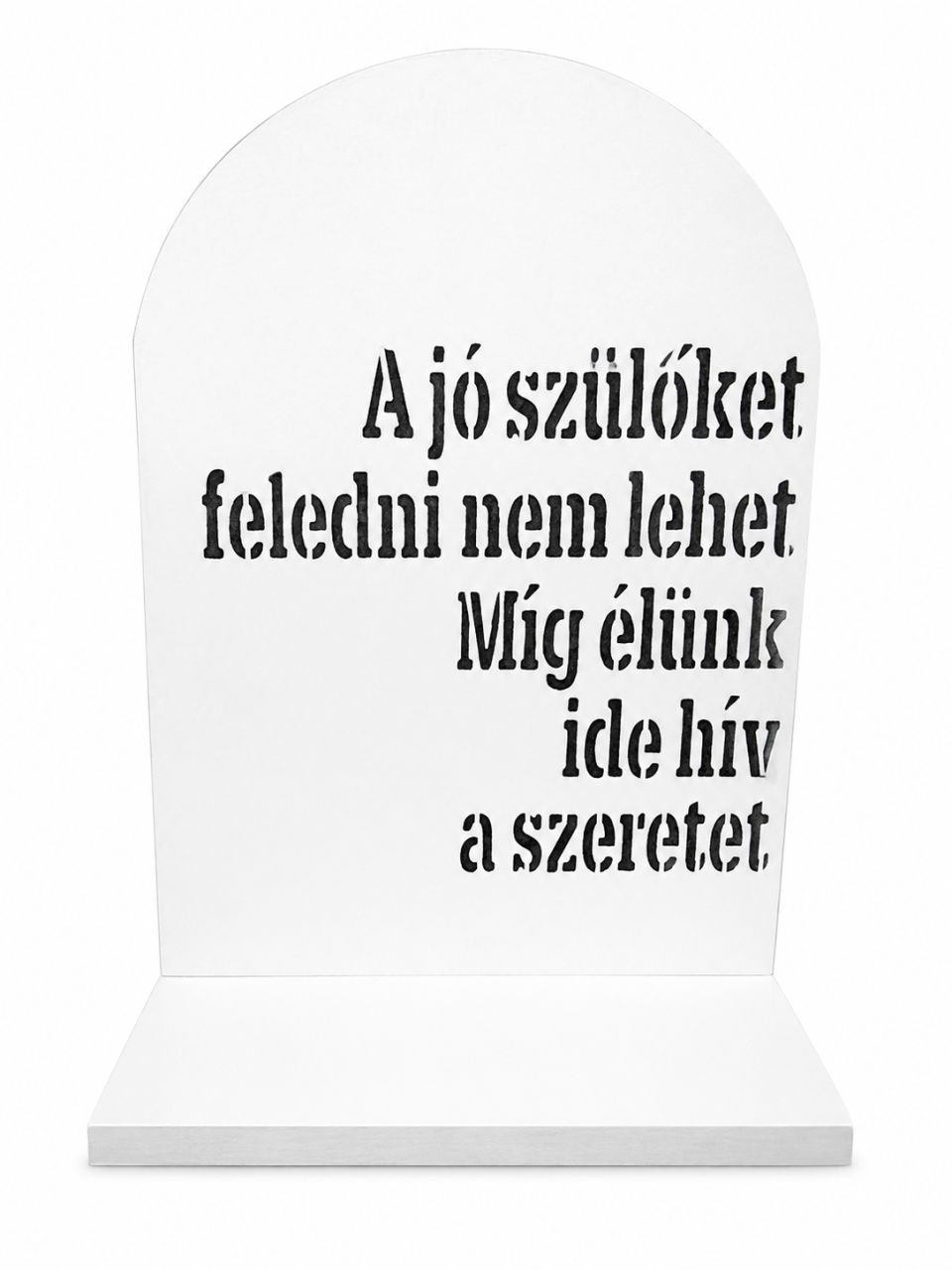Kegyeleti tábla kerekített – festett fa, többféle felirattal Kegyeleti tábla kerekített – festett fa, többféle felirattal
