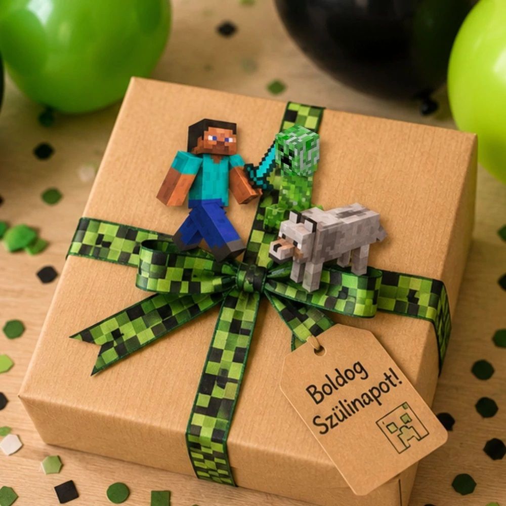 Minecraft ballagási csokorbetűző szett – 3 db/csomag