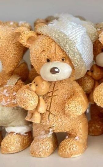 Karácsonyi maci 3D-s gipsz figura Karácsonyi maci 3D-s gipsz figura