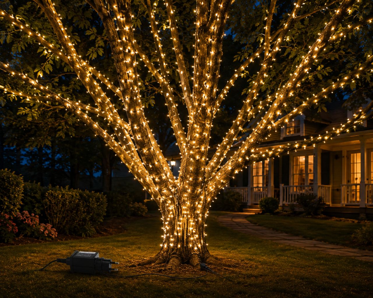 600 LED-es Kültéri Drótfényfüzér – 60 m - 3 színben 600 LED-es Kültéri Drótfényfüzér – 60 m - 3 színben