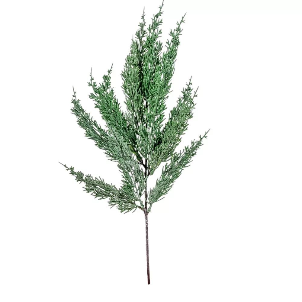 Tuja ág 53 cm – élethű zöld dekor ág