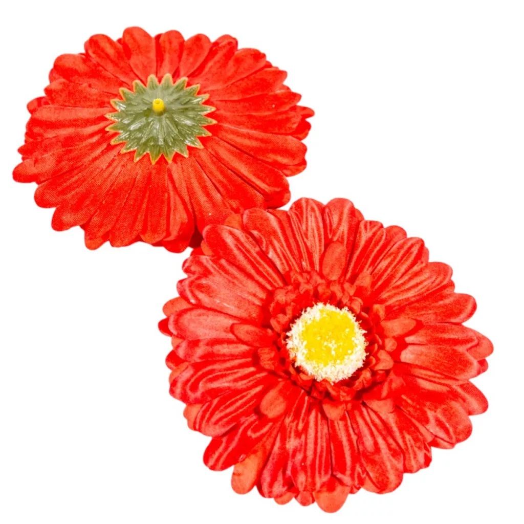Gerbera virágfej 12 cm – több színben, 12 db/csomag