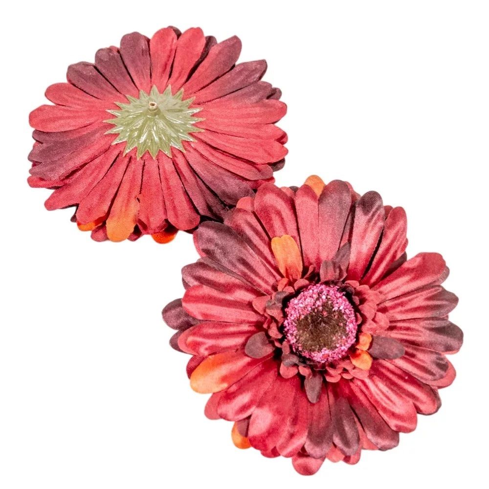 Gerbera virágfej 12 cm – több színben, 12 db/csomag