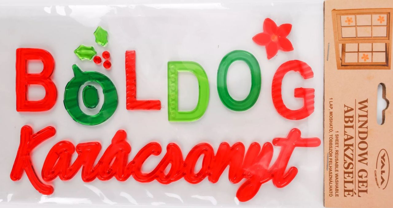 Karácsonyi ablakzselé – ünnepi ablakdekoráció, többféle Karácsonyi ablakzselé – ünnepi ablakdekoráció, többféle