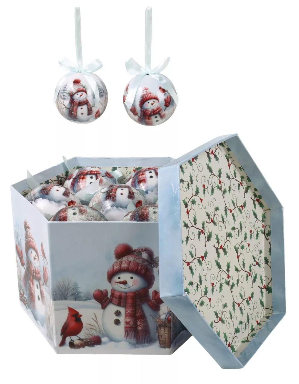 Dekor karácsonyi gömb szett díszdobozban 14 db 75mm - többféle mintával Dekor karácsonyi gömb szett díszdobozban 14 db 75mm - többféle mintával