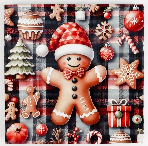 Karácsonyi műanyag négyzet alakú tálca, többféle mintával – 30 × 30 cm Karácsonyi műanyag négyzet alakú tálca, többféle mintával – 30 × 30 cm