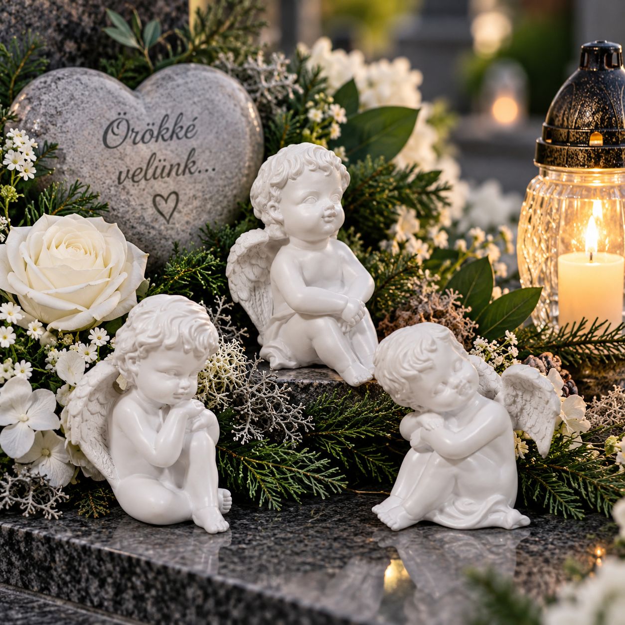 Fehér angyal figura 10 cm – többféle Fehér angyal figura 10 cm – többféle