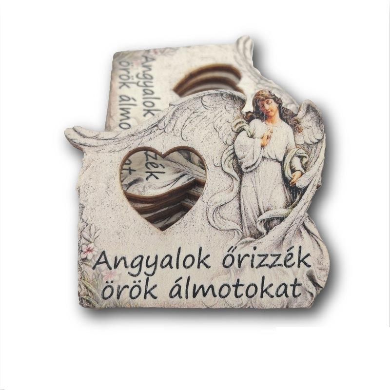 Angyalos kegyeleti fa tábla – „Angyalok őrizzék örök álmod/álmotokat”, Angyalos kegyeleti fa tábla – „Angyalok őrizzék örök álmod/álmotokat”,