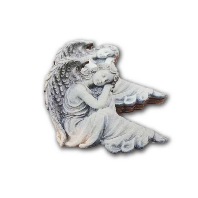 Ülő angyal fa dísz – 4,5 × 7 cm