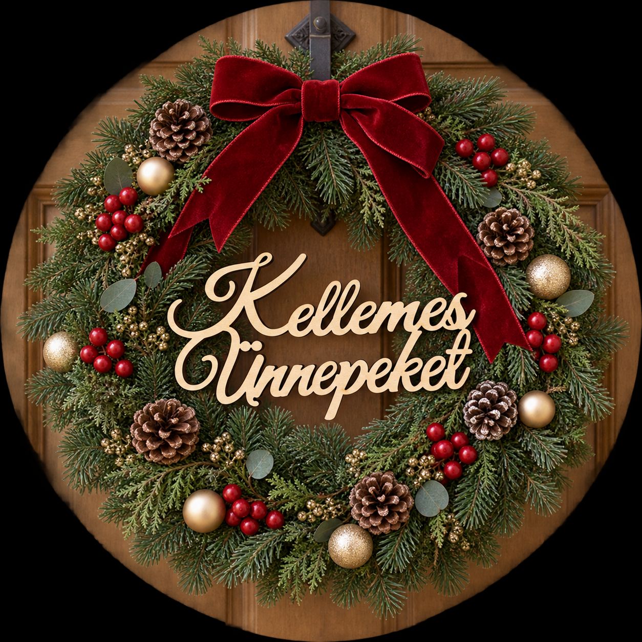Kellemes ünnepeket fa felirat – 2 méretben, 5 db/csomag Kellemes ünnepeket fa felirat – 2 méretben, 5 db/csomag