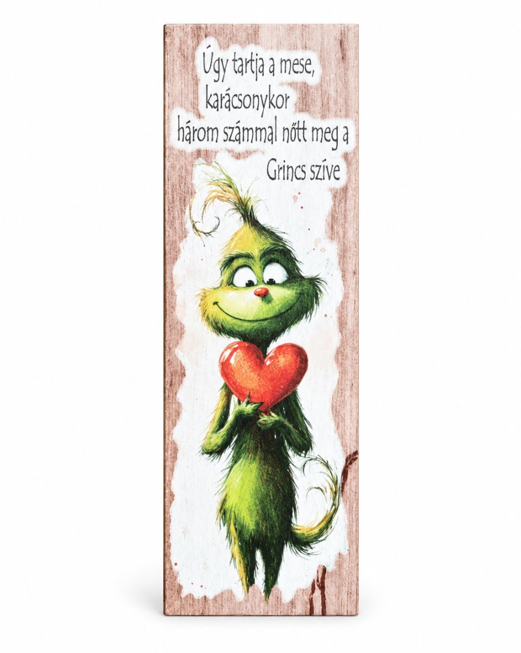 Karácsonyi nagy fa tábla – 60 × 20 cm, 6 felirattal Karácsonyi nagy fa tábla – 60 × 20 cm, 6 felirattal