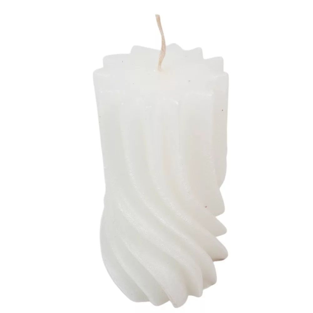 Kontúrozott hullámos henger gyertya, 55 × 95 mm – 4 színben Kontúrozott hullámos henger gyertya, 55 × 95 mm – 4 színben