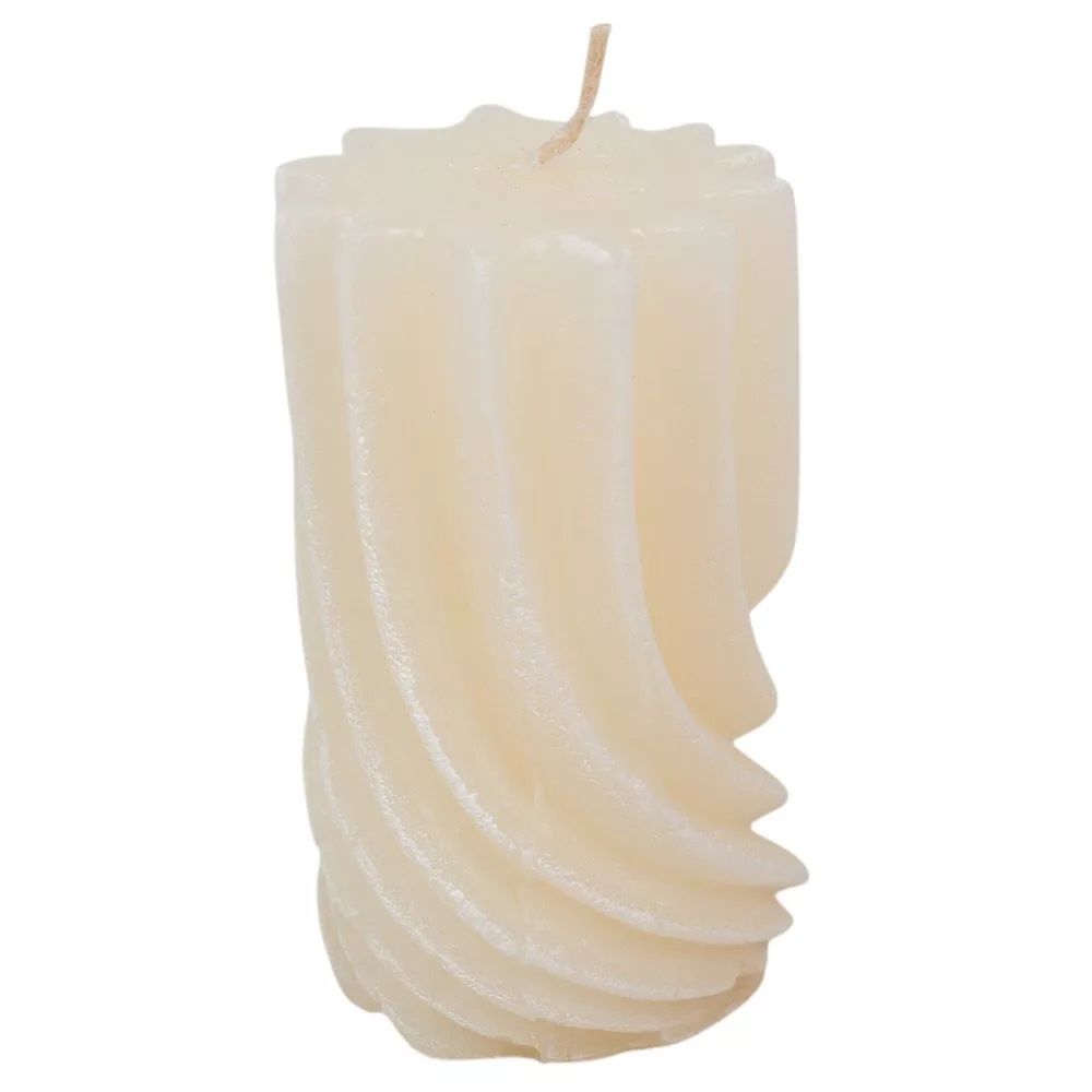 Kontúrozott hullámos henger gyertya, 55 × 95 mm – 4 színben Kontúrozott hullámos henger gyertya, 55 × 95 mm – 4 színben