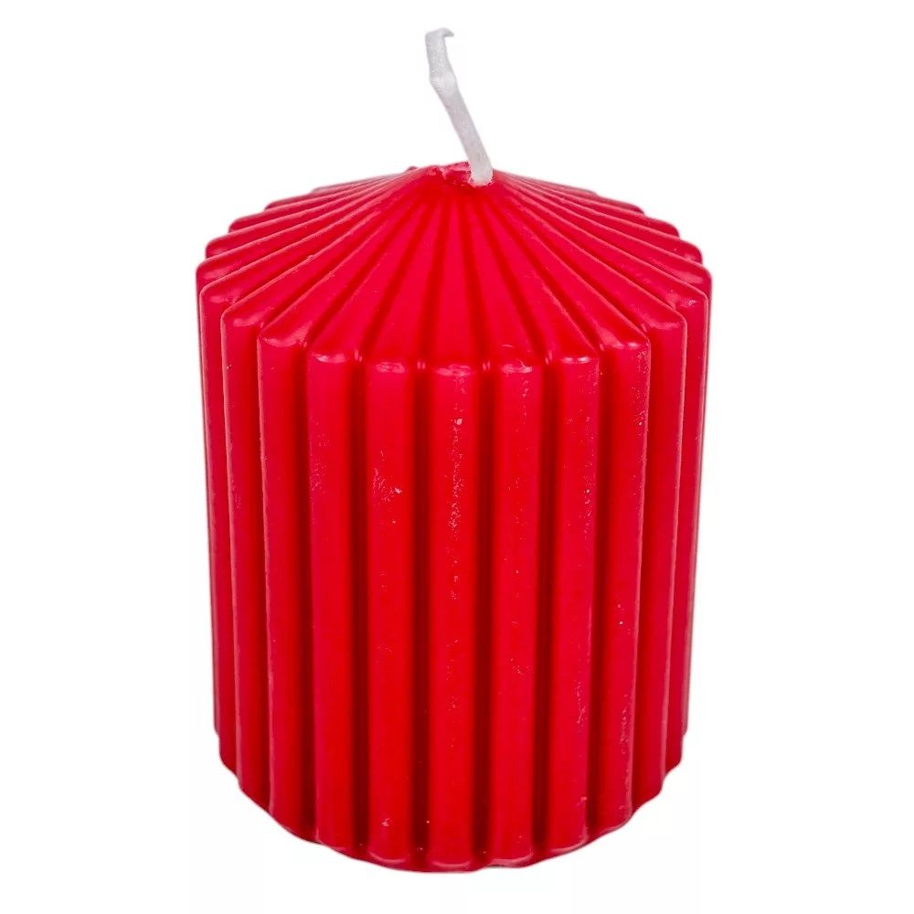Bordás henger gyertya 60×80 mm – 3 színben