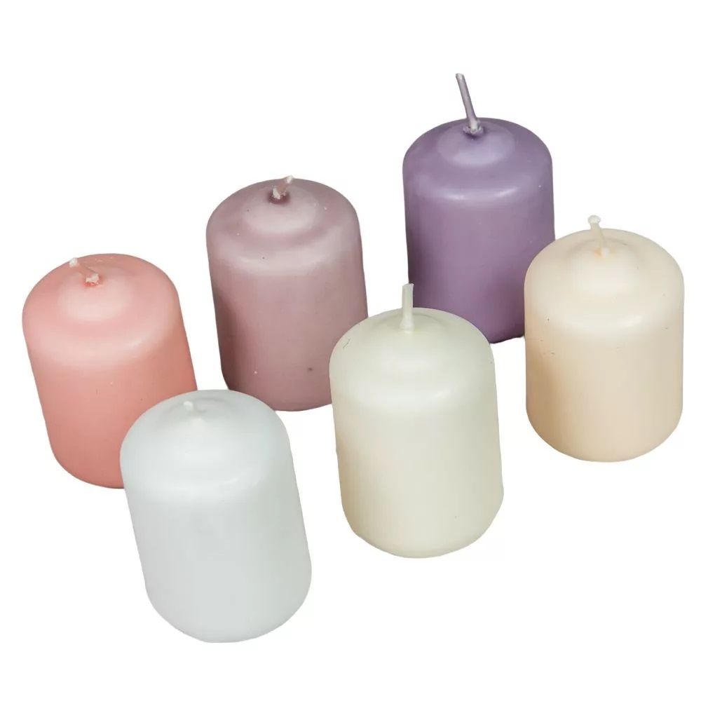 Mártott adventi gyertya 40 × 60 mm – 24 db-os színmix, 6 × 4 db - Több féle összeállítás