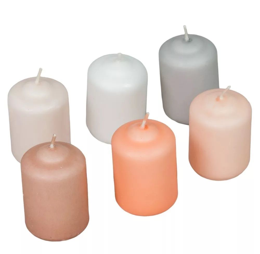 Mártott adventi gyertya 40 × 60 mm – 24 db-os színmix, 6 × 4 db - Több féle összeállítás