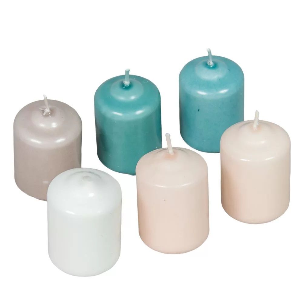 Mártott adventi gyertya 40 × 60 mm – 24 db-os színmix, 6 × 4 db - Több féle összeállítás
