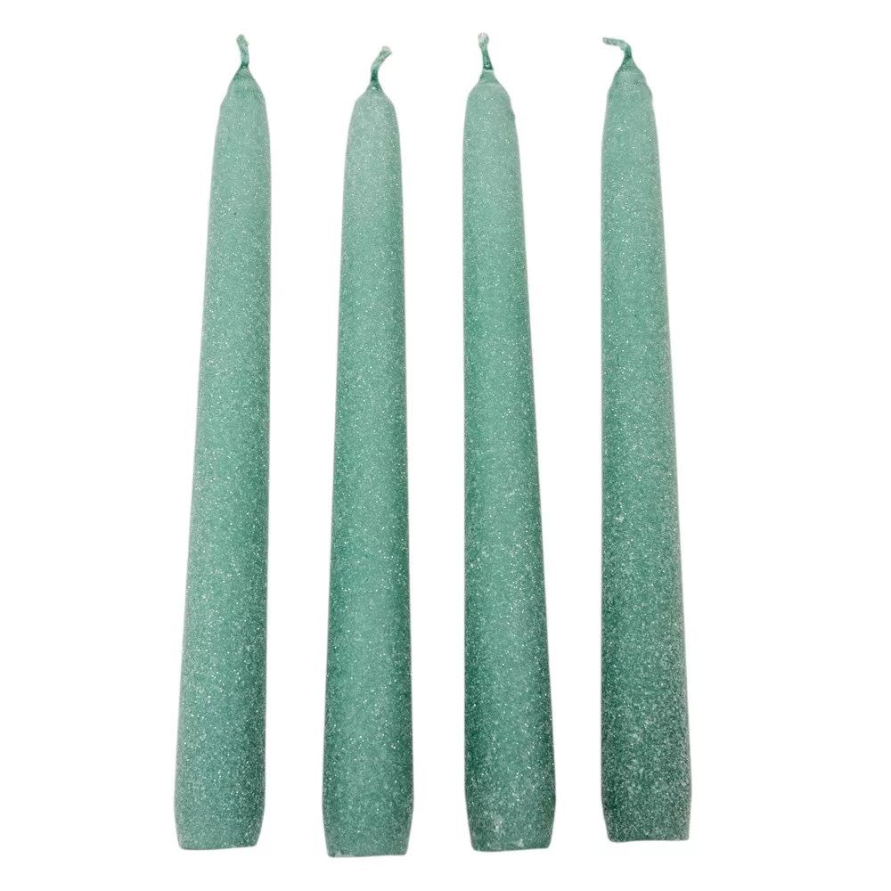 Bársony glitter spitz gyertya 195 mm – 4 db/csomag, több színben