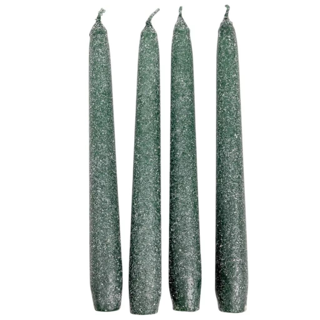 Bársony glitter spitz gyertya 195 mm – 4 db/csomag, több színben