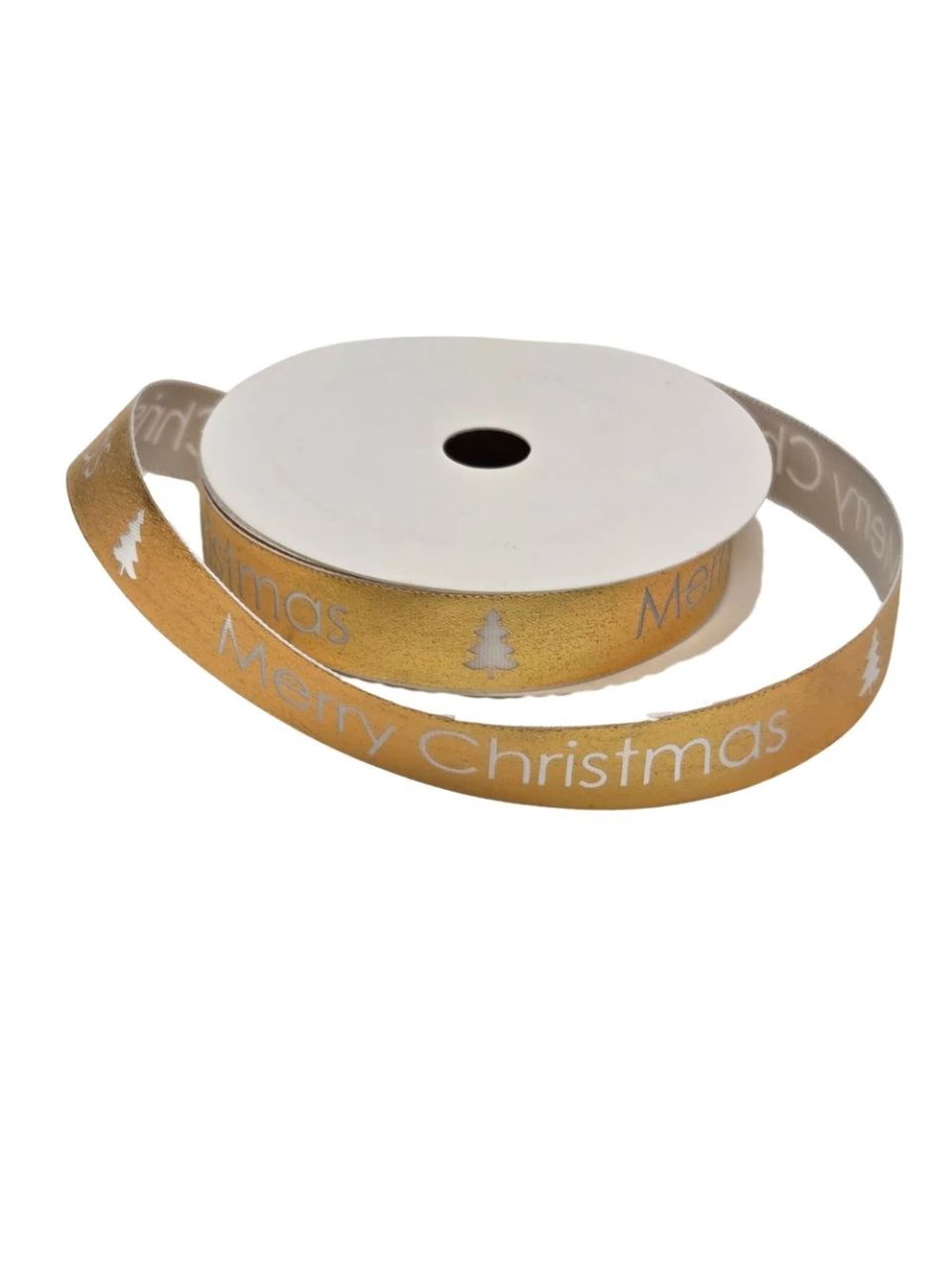 Metál Merry Christmas szalag 1,5 cm × 9 m – arany és ezüst színben Metál Merry Christmas szalag 1,5 cm × 9 m – arany és ezüst színben